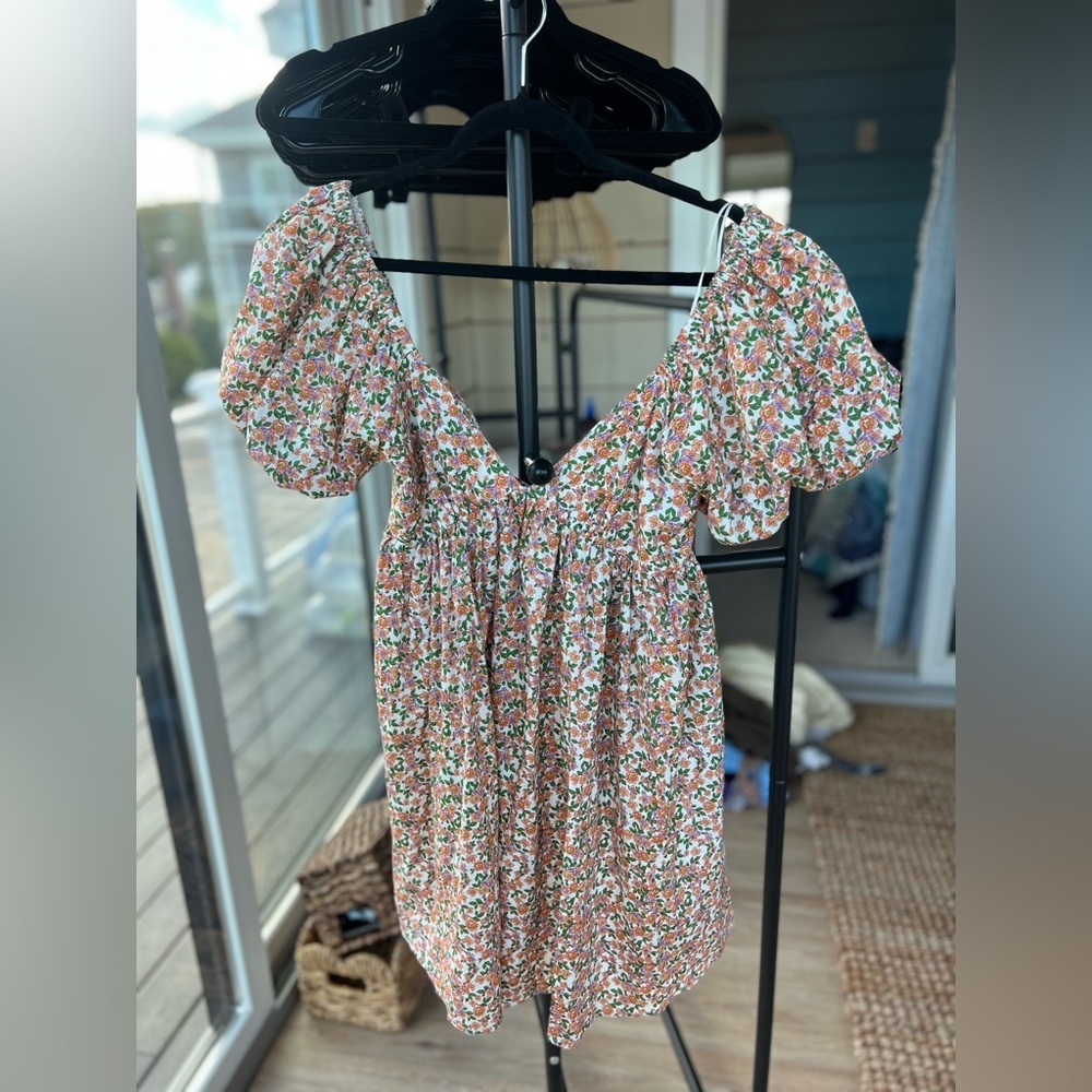 Floral Puff Sleeve Dress